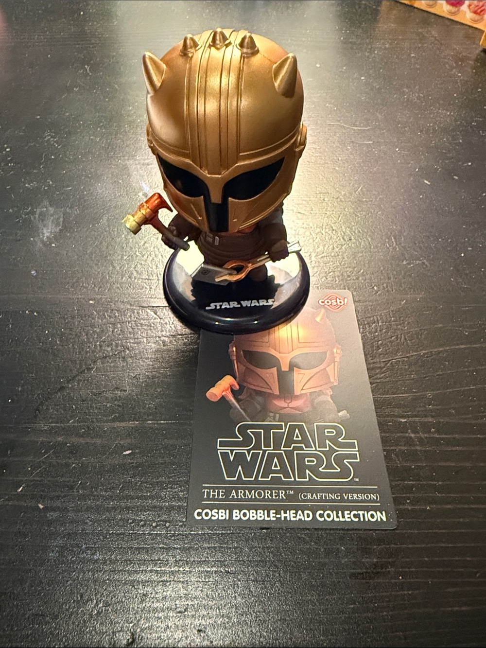 Star Wars Gold and Black The Armorer Cosbi Bobble-Head
